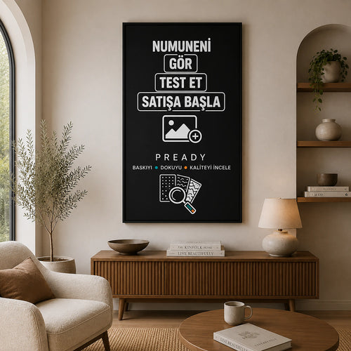 PReady Print on Demand Tablo Numunesi – Kanvas Baskı Detayı
